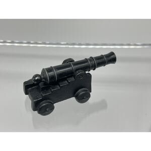Vintage Penncraft 3" Cast Iron Miniature Metal Black Military Fort War Cannon